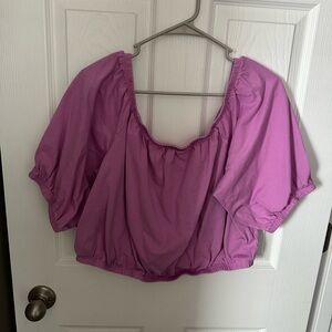 Old Navy Lavender Puff Sleeve Blouse